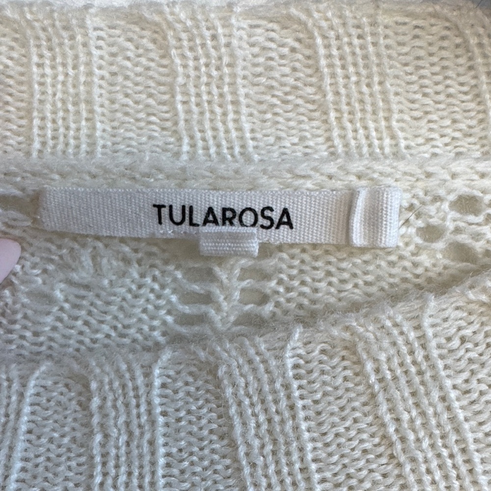 Tularosa Cream Ruffled Knit Sweater - Picture 2 of 3